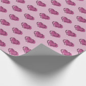 Minimal Pixel Heart Pattern Cadeaupapier (Hoek)