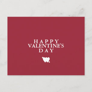 Minimal Plain Basic Eenvoudige Gelukkige Valentijn Feestdagenkaart