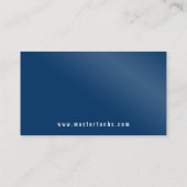 MINIMAL plain eenvoudige corporate royal blauw gri Visitekaartje (Achterkant)