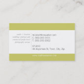 MINIMAL plain modern smart chartreuse groen grijs Visitekaartje (Achterkant)