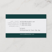 MINIMAL plain modern smart donker blauwgroen groen Visitekaartje (Achterkant)