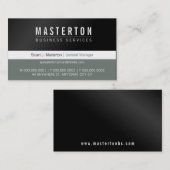MINIMAL plain simple corporate zwart grijs Visitekaartje (Voorkant / Achterkant)