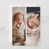 Minimal Polaroid Photo Frame Birth Announcement  Aankondiging (Achterkant)