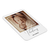 Minimal Polaroid Photo Frame Birth Announcement  Magneet (Rechterzijde)