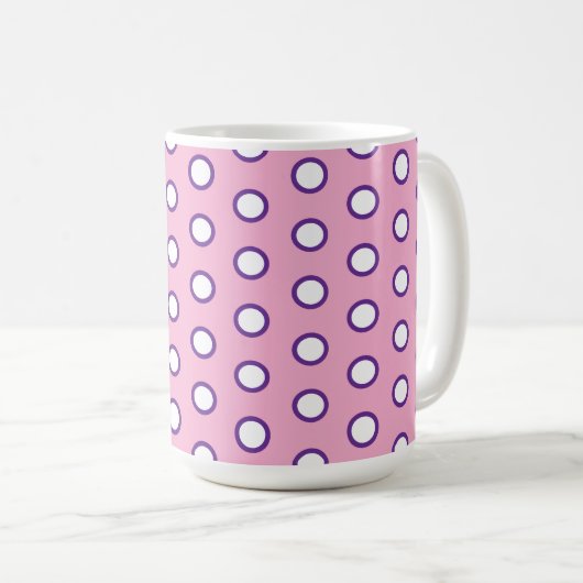 Minimal Polka Dot coffee mug Koffiemok (Voorkant rechts)