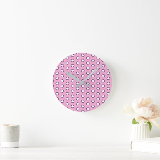Minimal Polka Dot round clock Ronde Klok (Huis)