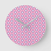 Minimal Polka Dot round clock Ronde Klok (Voorkant)