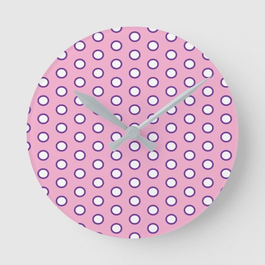 Minimal Polka Dot round clock Ronde Klok (Voorkant)