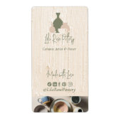 Minimal Pottery Ceramic Logo Business Box Wrap Etiket (Voorkant)