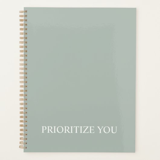 Minimal Prioritize You Quote Ash Colour Planner (Voorkant)