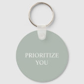 Minimal Prioritize You Quote Ash Colour Sleutelhanger (Voorkant)