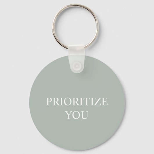 Minimal Prioritize You Quote Ash Colour Sleutelhanger (Voorkant)