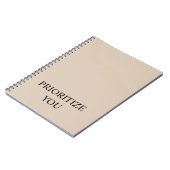 Minimal Prioritize You Quote Beige Notitieboek (Linkerzijde)