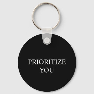 Minimal Prioritize You Quote black colour Sleutelhanger