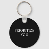 Minimal Prioritize You Quote black colour Sleutelhanger (Achterkant)
