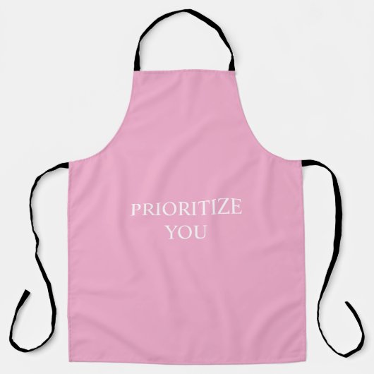 Minimal Prioritize You Quote Dusty Rose Pink Schort (Voorkant)