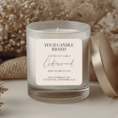 Minimal professional candle product label