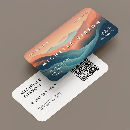 Minimal Professional Creative Designer Bright Visitekaartje