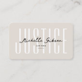Minimal Professional Lawyer Notary Attorney Sand Visitekaartje (Voorkant)