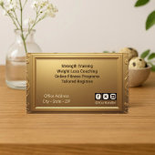 Minimal Professional Shining Gold Strength Trainer Visitekaartje