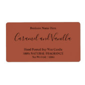 Minimal Professional Terracotta Boho  Etiket (Voorkant)