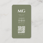 Minimal Professional Therapist Sage Visitekaartje (Achterkant)