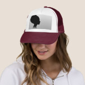 Minimal Profile – Modern Art Trucker Cap (In situ)