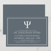 Minimal Psychologist Afstuderen|Uitnodiging voor p Kaart (Voorkant / Achterkant)