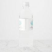 Minimal Pumpkin Waterverf Leuke Baby Jongensdouche Waterfles Etiket (Achterkant)