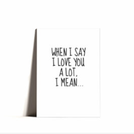 Minimal Punny Ik hou van je veel Valentijnse Kaart