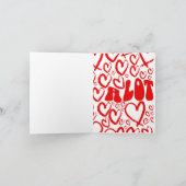 Minimal Punny Ik hou van je veel Valentijnse Kaart (Binnen)