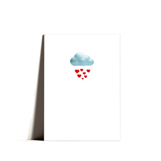 Minimal Punny Rain Valentijnse Kaart
