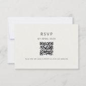 Minimal QR RSVP Wedding Card (Voorkant)