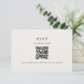Minimal QR RSVP Wedding Card (Staand voorkant)