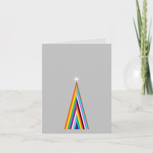Minimal Rainbow Christmas Holiday Kaart (Voorkant)