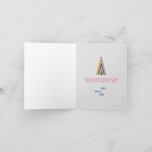 Minimal Rainbow Christmas Holiday Kaart (Binnen)