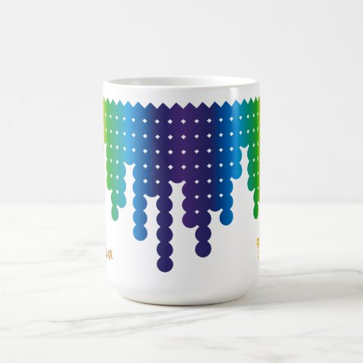  Minimal Rainbow Fade Pattern Pride Phrase Koffiemok (Center)