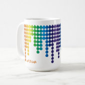 Minimal Rainbow Fade Pattern Pride Phrase Koffiemok (Voorkant links)