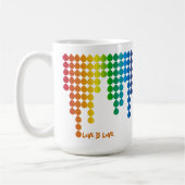 Minimal Rainbow Fade Pattern Pride Phrase Koffiemok (Links)
