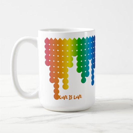  Minimal Rainbow Fade Pattern Pride Phrase Koffiemok (Links)