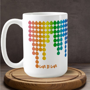 Minimal Rainbow Fade Pattern Pride Phrase Koffiemok