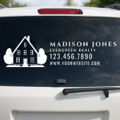 Minimal Real Estate Agent Rustic House Car Raamsticker