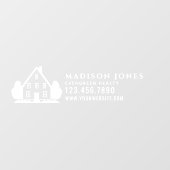 Minimal Real Estate Agent Rustic House Car Raamsticker (Vel)