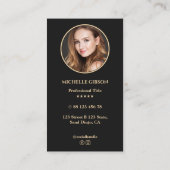 Minimal Realtor Foto Hypotheek Makelaar Sleutel Zw Visitekaartje (Achterkant)