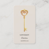 Minimal Realtor Sand Mortgage Real Estate Key  Visitekaartje (Voorkant)