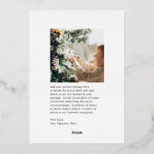 Minimal Red Border Photo Elegant Christmas Folie Feestdagenkaart (Achterkant)