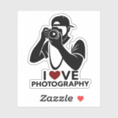 Minimal Red Heart Love Design Kiss-Cut Sticker She (Vel)