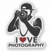 Minimal Red Heart Love Design Kiss-Cut Sticker She (Voorkant)