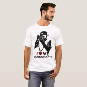 Minimal Red Heart Love Design photo Men’s T-Shirt (Voorkant volledig)