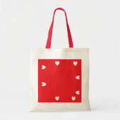 Minimal Red Heart Tote Bag – Cute Love Design (Voorkant)